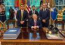 Trump recebe Flávio Bolsonaro, Eduardo Bolsonaro e Paulo Figueiredo no Salão Oval