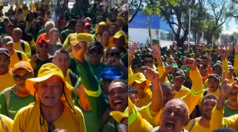 Garis realizam manifestação em Teresina por piso salarial e fim da escala 6×1