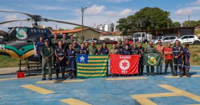 Sesapi capacita equipes para ampliar transporte aeromédico com helicóptero da PM no Piauí