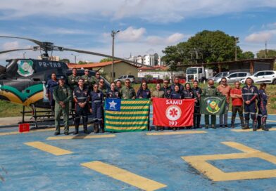 Sesapi capacita equipes para ampliar transporte aeromédico com helicóptero da PM no Piauí