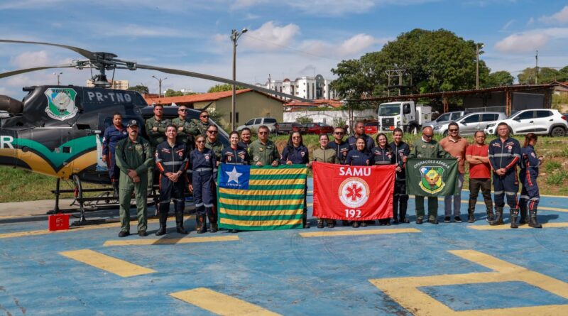 Sesapi capacita equipes para ampliar transporte aeromédico com helicóptero da PM no Piauí