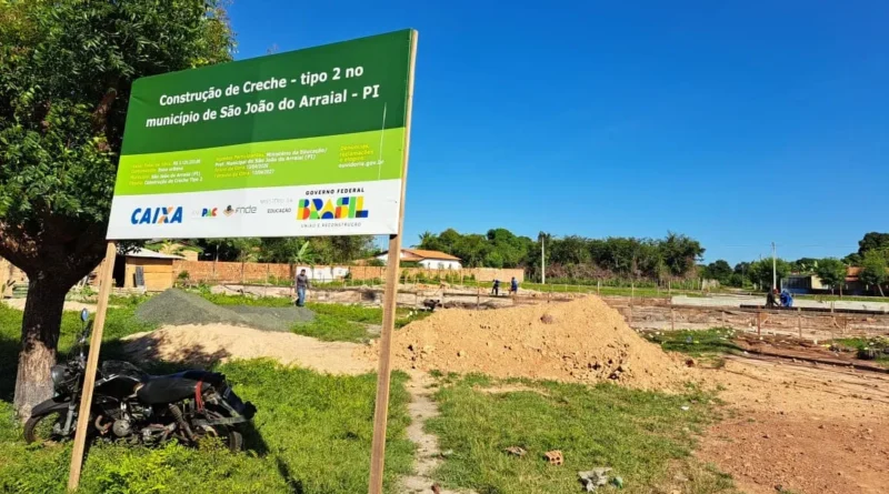 Prefeitura de São João do Arraial inicia construção de creche com investimento superior a R$ 3 milhões
