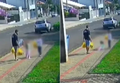 Pai é investigado após ser flagrado chutando filha de 3 anos no rosto no Paraná