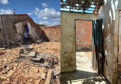 CASA COM 40 TONELADAS DE LIXO É DEMOLIDA E SERÁ RECONSTRUÍDA NA ZONA SUL DE TERESINA