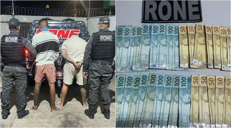 Dois homens são presos com pistola e R$ 3,8 mil durante abordagem na zona Norte de Teresina