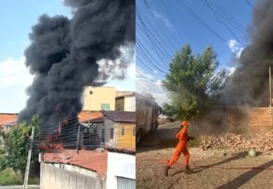Incêndio atinge oficina de refrigeração na Zona Sul de Teresina
